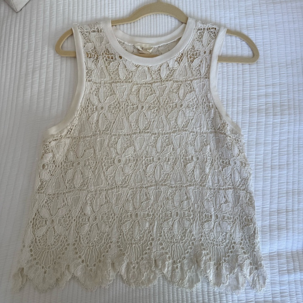 Deletta Ivory Lace Top